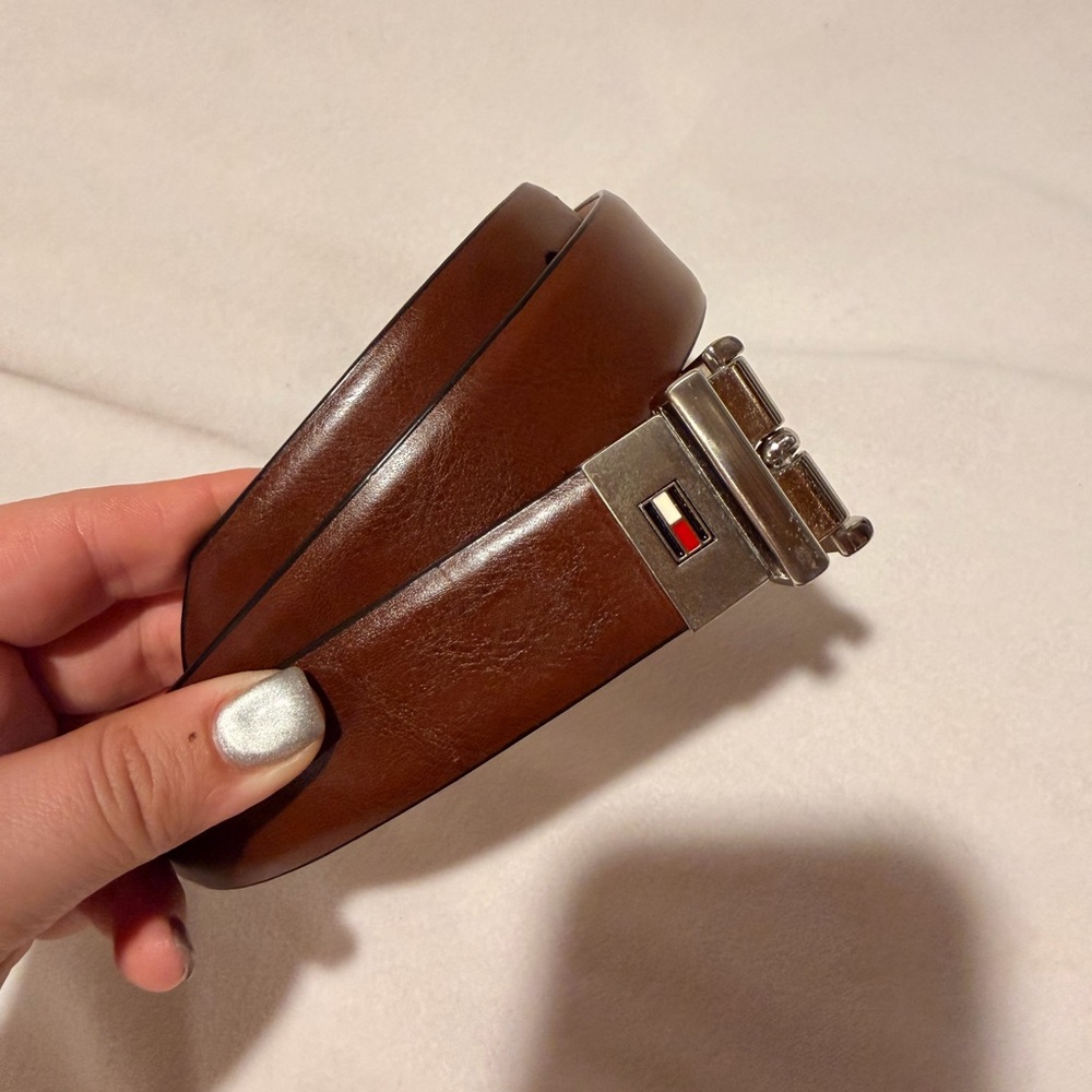 Tommy Hilfiger Tan Leather Belt